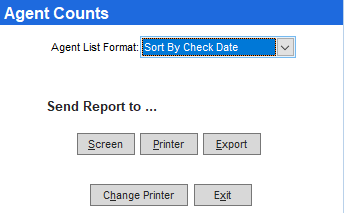 Generate an Agent Counts report (Back Office)