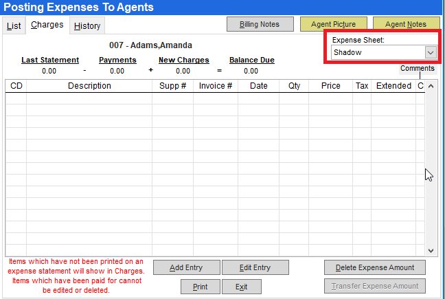 Set up expense sheets (Back Office)
