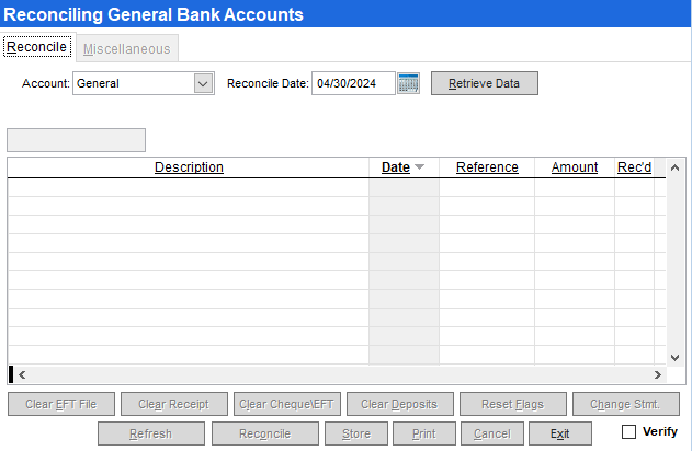 Perform a preparatory bank reconciliation (Back Office)