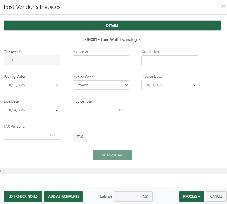 Process an agent's advance (new Back Office)