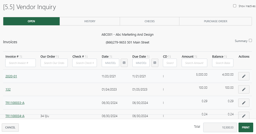 Edit an invoice that has an accounts payable entry (new Back Office)