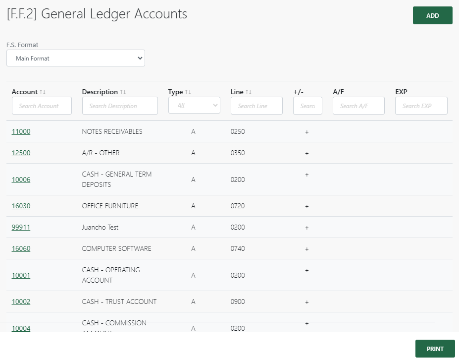 Create a general ledger project (new Back Office)