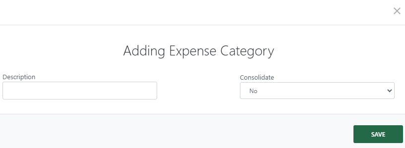 Add an expense category (new Back Office)
