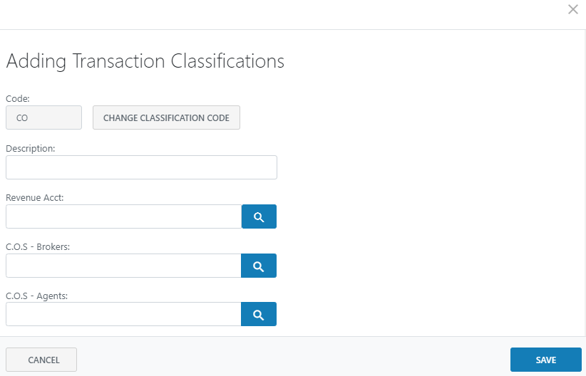 Set up transaction classifications (new Back Office)