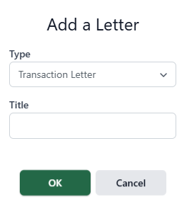 Add a standard letter (new Back Office)
