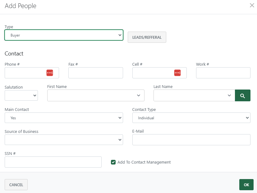 Create a transaction (new Back Office)