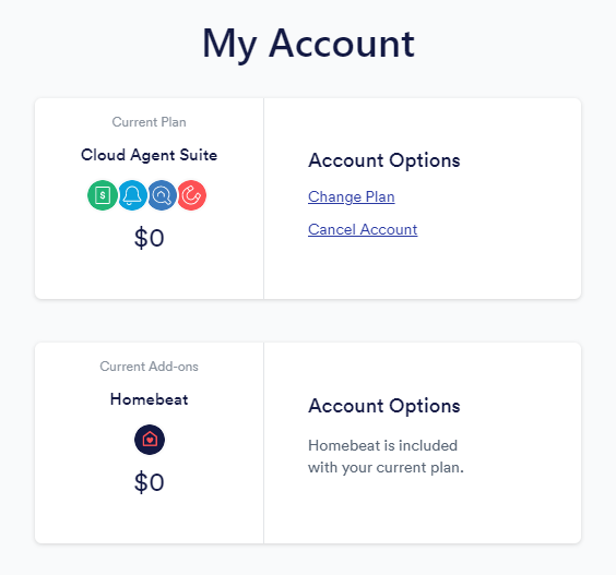 Update your plan or payment information (Cloud Agent Suite)