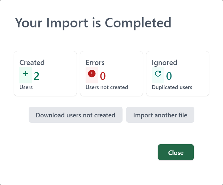 Import users (Lone Wolf Foundation)