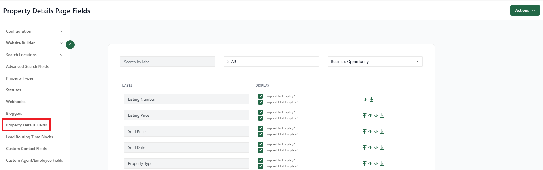 Configure property search and display settings (Front Office)