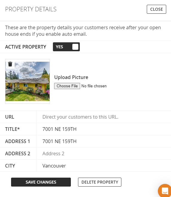 Update or delete a property (Spacio)
