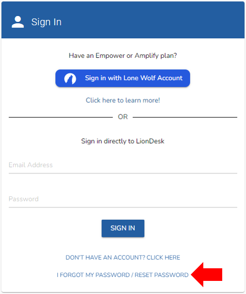 Update your password (LionDesk)