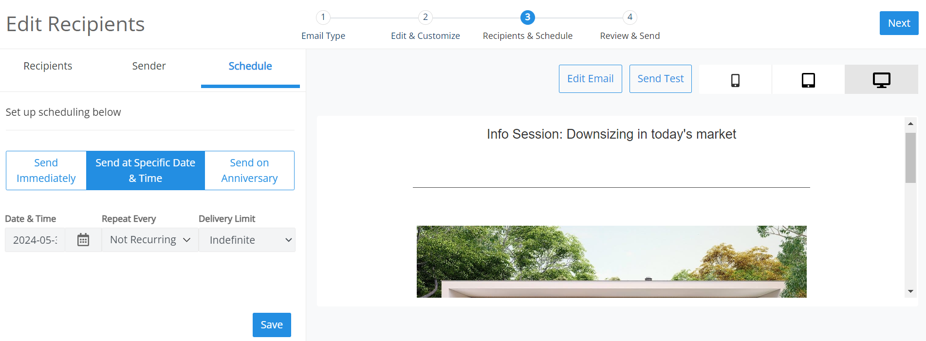 Create an eBlast (Propertybase GO)