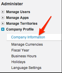 Edit company profile (Propertybase Salesforce Edition)