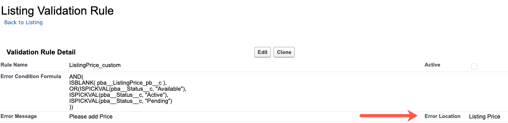 Validation example rules (Propertybase Salesforce Edition)