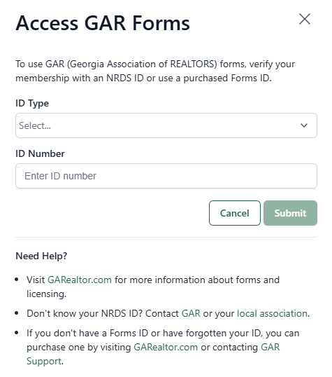 I don't see my form libraries (Transact)