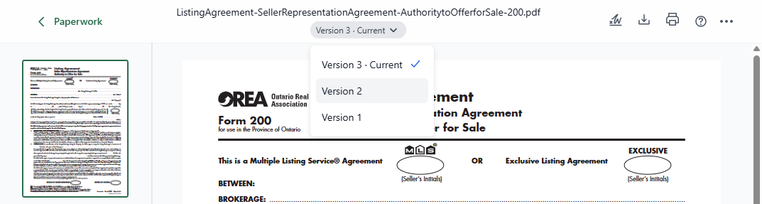 Preview Copy Upload a new version of a document (Transact)