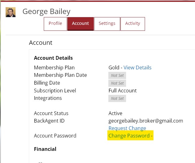 Update your password while logged in (Workspace)