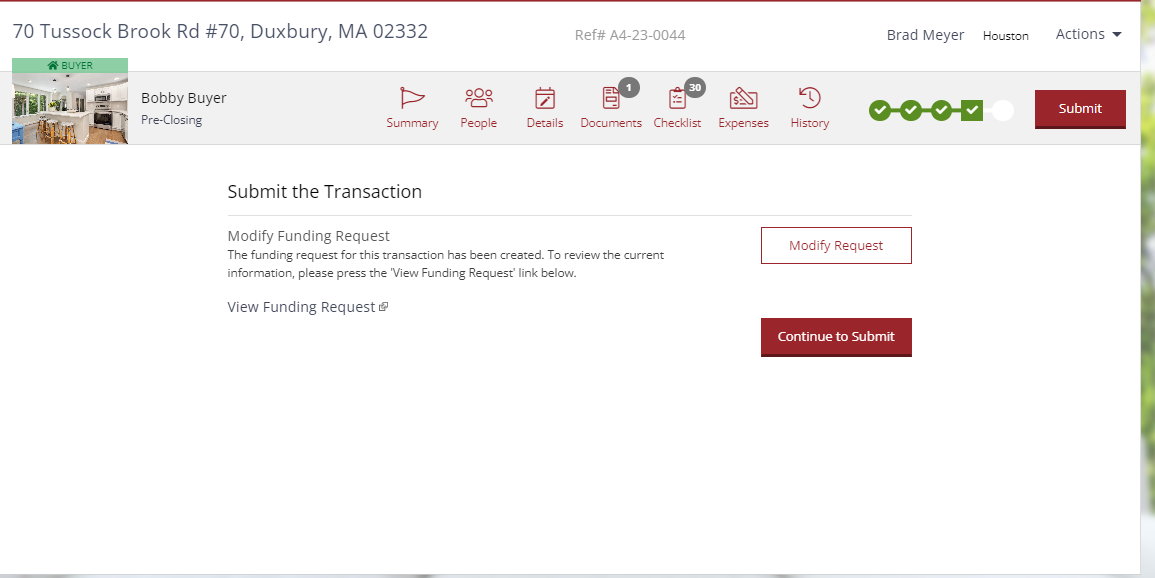 Submit a transaction for review and approval (Workspace)