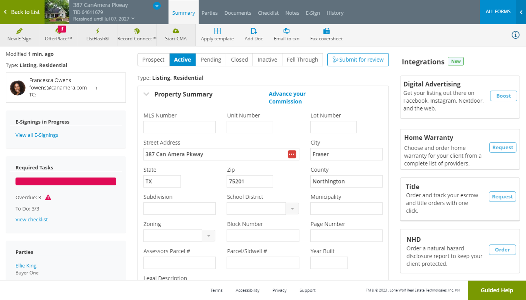 Add a CC participant to an in-progress signing (Authentisign for